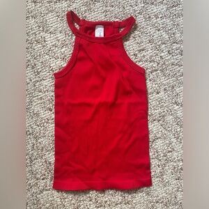 Nikibiki Vibrant Red Ribbed Top